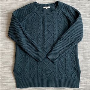 Madewell Cable-Front Rib-Knit Sweater